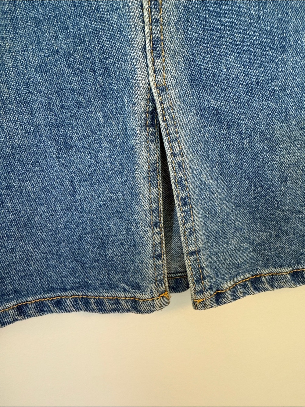 Zara Trafaluc Blue Denim midi Skirt - Picture 4 of 5